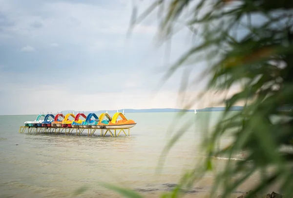 Lake Balaton Paddle Boats Summer — Stock Photo, Image