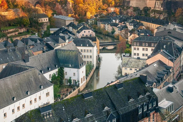 Panoramatický Výhled Staré Město Lucemburk — Stock fotografie