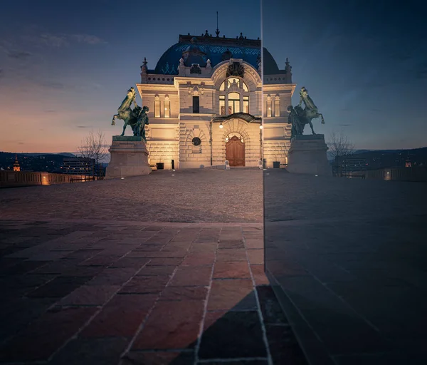 Budapest Maďarsko February 2022 Nedávno Zrekonstruovaná Královská Jízdárna Zámku Buda — Stock fotografie