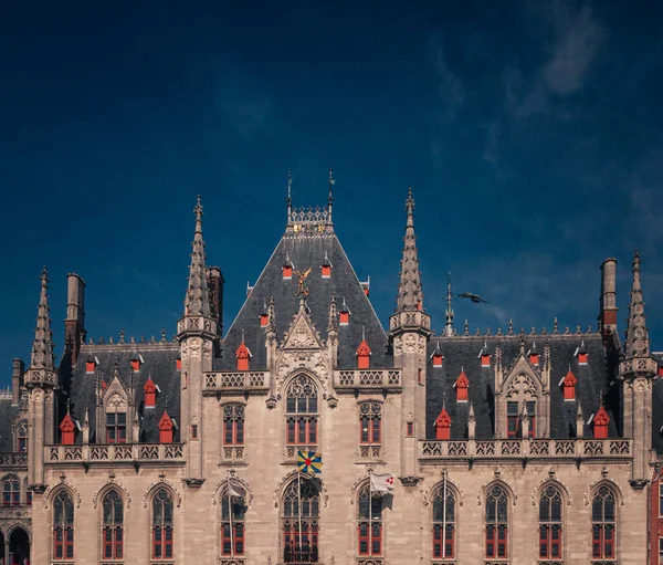 Torre Del Provinciaal Hof Plaza Del Mercado Brujas — Foto de Stock