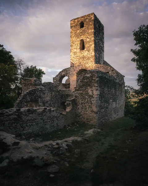 Średniowieczne Ruiny Świątyni Nad Balatonem Węgry — Zdjęcie stockowe