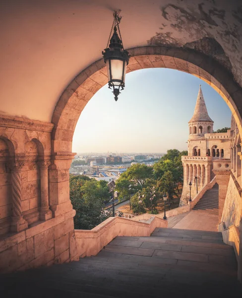 Fischerbastei Budapest Morgen — Stockfoto