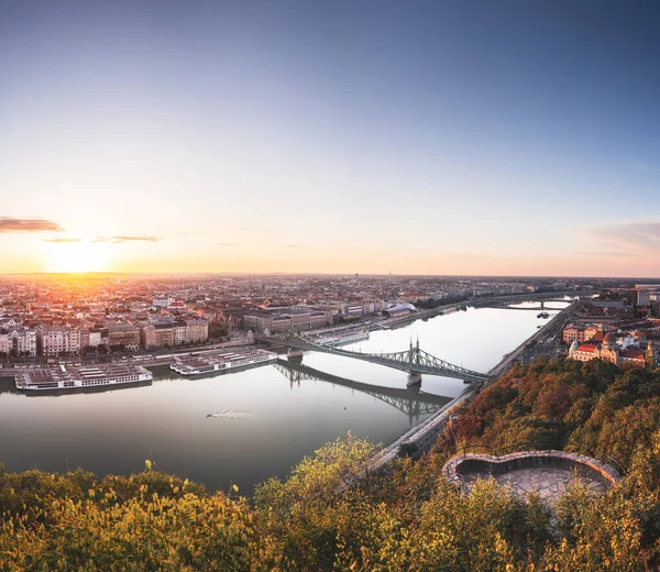 Morning View Liberty Bridge Budapest Hungary — Fotografia de Stock