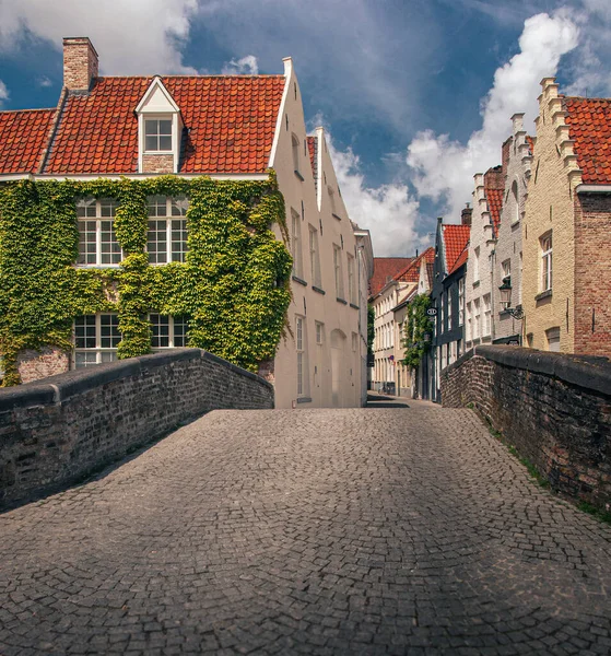 Casas Longo Dos Canais Brugge Bruges Bélgica — Fotografia de Stock