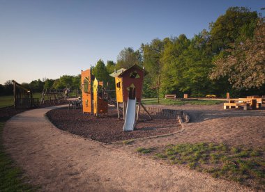 Playground with trees in Budapest