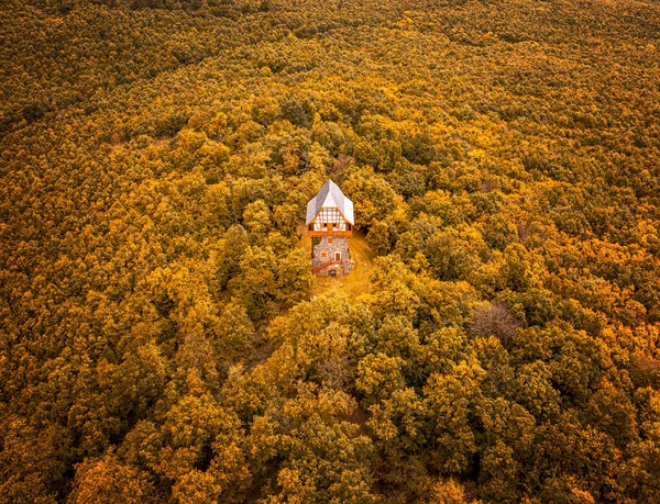 Famous Sasberc Lookout Bujak Hungary Autumn — Photo