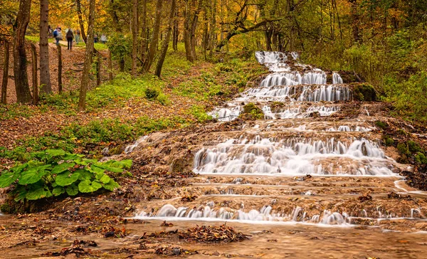 Waterfall Szalajka Valley Hungary Autumn ロイヤリティフリーのストック写真