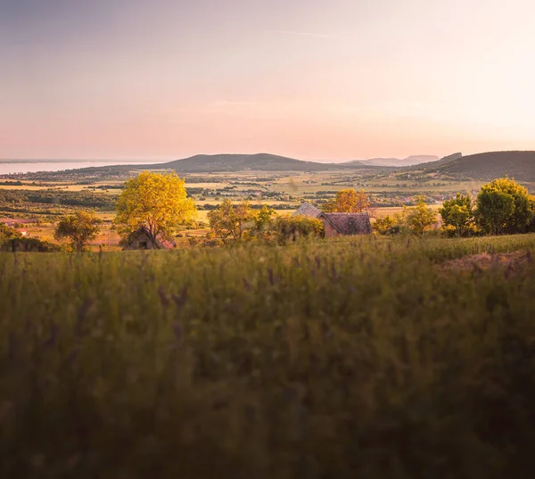 Blick Auf Badacsony Herbst — Stockfoto