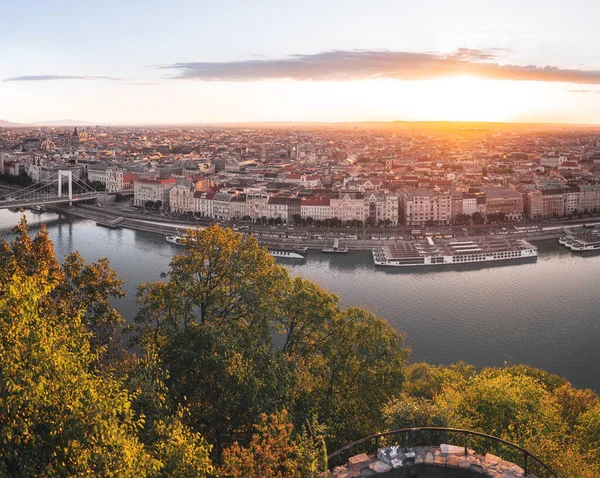 Morning View Liberty Bridge Budapest Hungary — Foto Stock