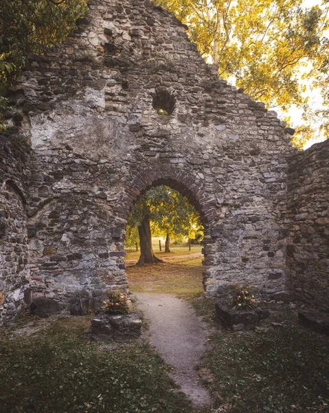 Medeltida Ruin Tempel Vid Sjön Balaton Ungern — Stockfoto