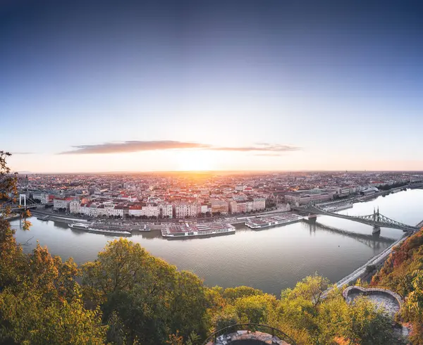 Morning View Liberty Bridge Budapest Hungary — Fotografia de Stock