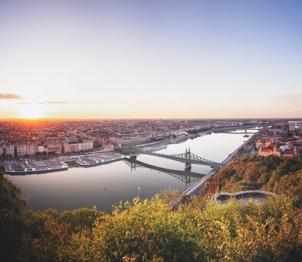 Morning View Liberty Bridge Budapest Hungary — 图库照片