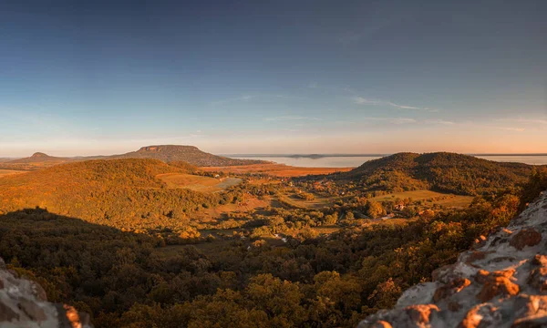 Amazing Panoramic View Badacsony Mountain Autumn — Stock Photo, Image