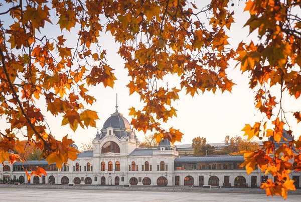 Herbstlicher Blick Auf Die Architektur Des Stadtparks Der Ungarischen Hauptstadt — Stockfoto