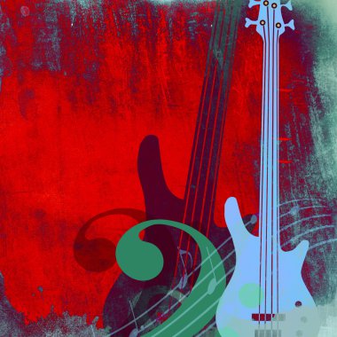 Vintage grunge gitar arka plan