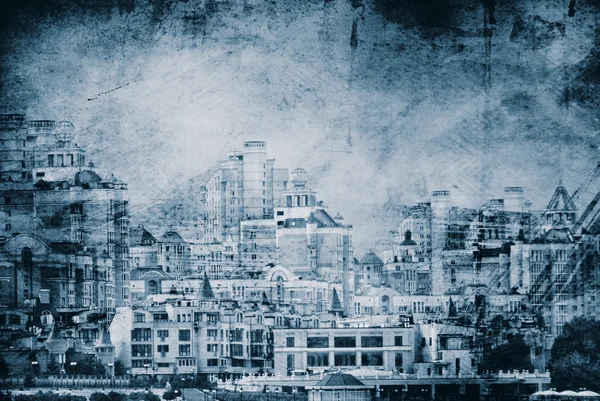 Panorama della città Grunge — Foto Stock