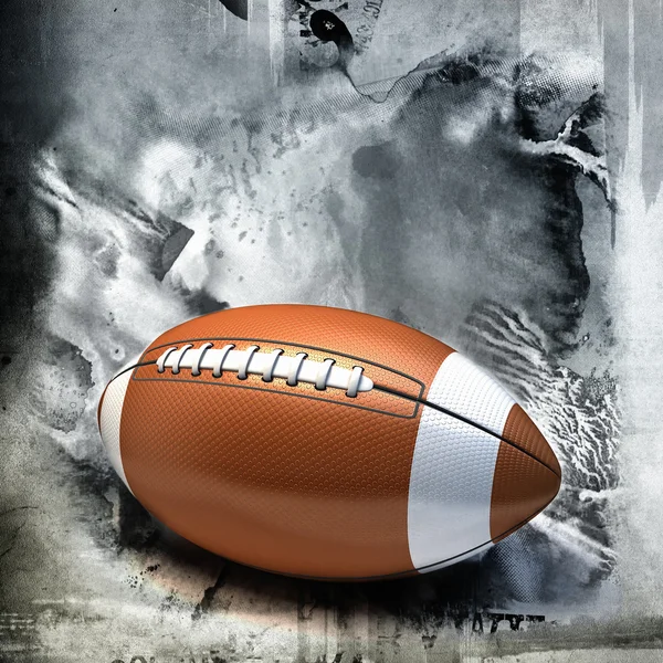 American football over grunge background Stock Image