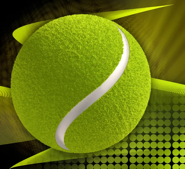 Tennisbal op moderne abstracte achtergrond — Stockfoto