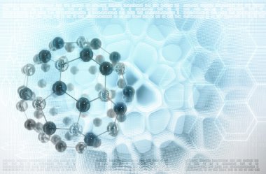 Molecules stylized abstract background