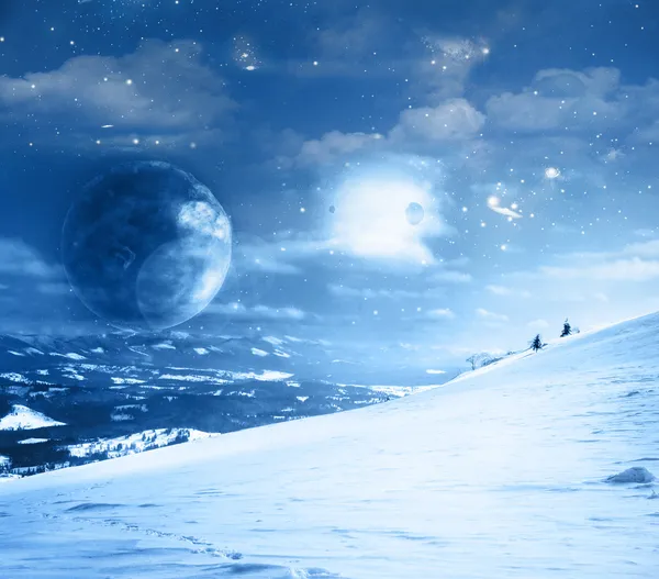 冬のファンタジー風景 — ストック写真