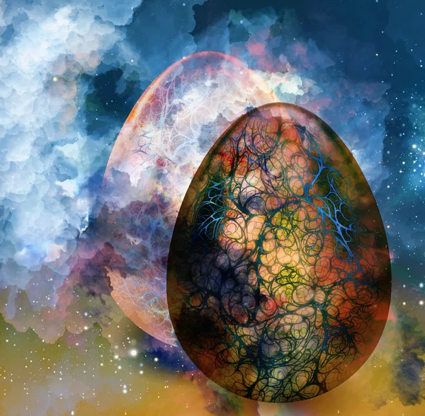 Art abstract background with egg — Stock Photo, Image