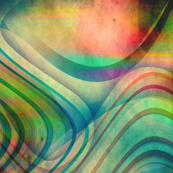 Абстрактний вінтажний фон з барвистими лініями — стокове фото