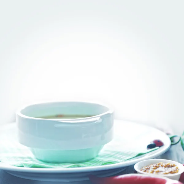 화이트 도자기 그릇 — 스톡 사진