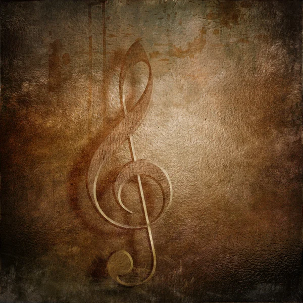 Treble clef retro styled — Stock Photo, Image