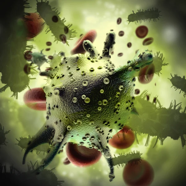 Вирус и бактерии фон — стоковое фото