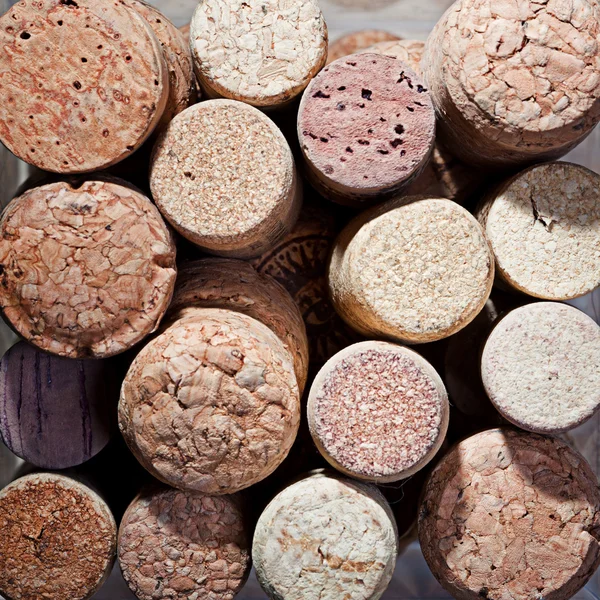 Background pattern of bottles corks — Stock Photo, Image