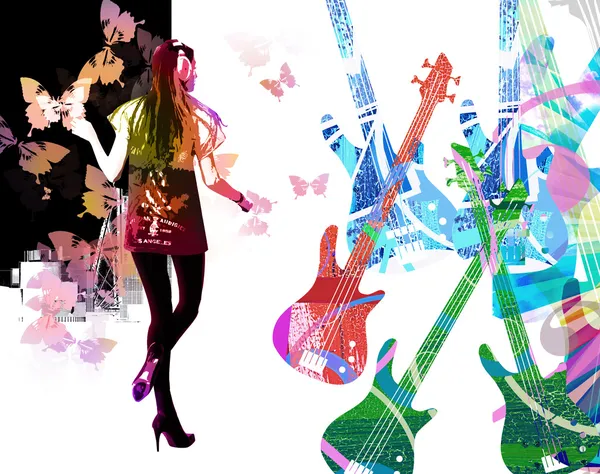 Guitar style background — Stock Photo, Image