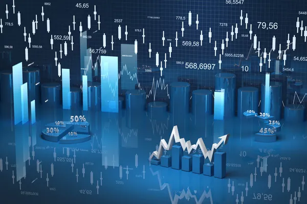 Gráfico de finanzas empresariales, diagrama, barra, gráfico —  Fotos de Stock