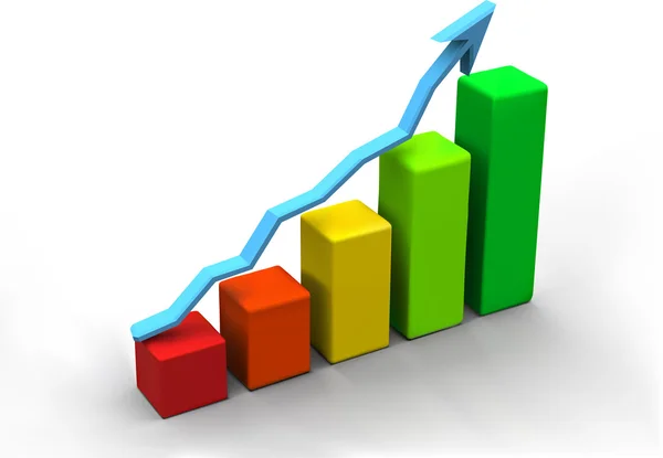 Tabella di finanza aziendale, diagramma, barra, grafico — Foto Stock