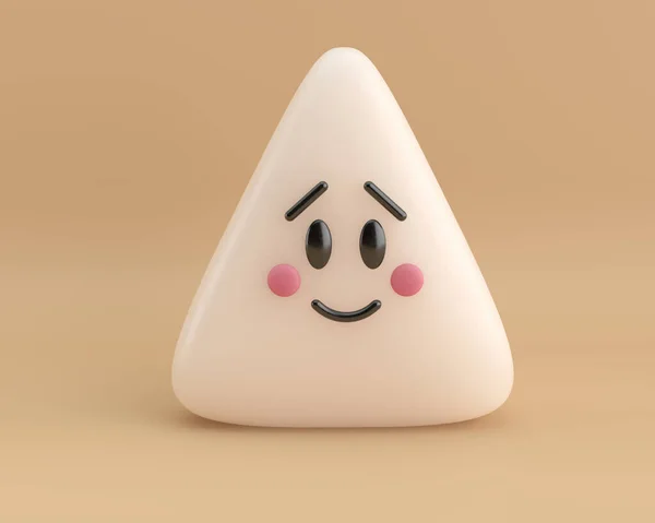 Cute Triangle Shape Smiling — Stock Photo, Image