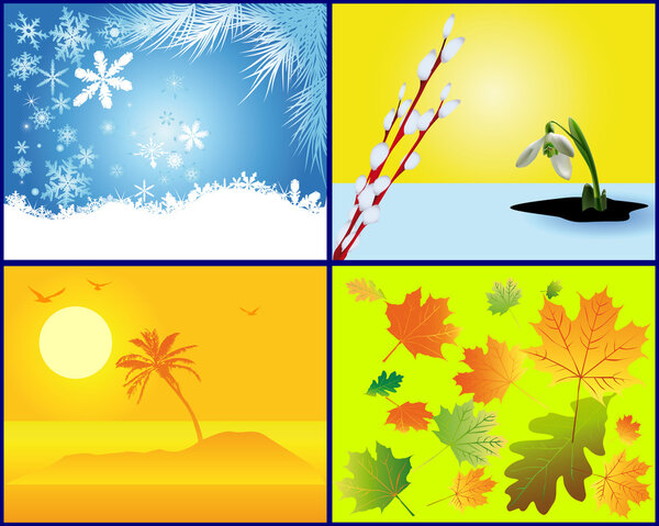 background in the form of the seasons