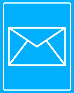 Beyaz posta zarf simgesi