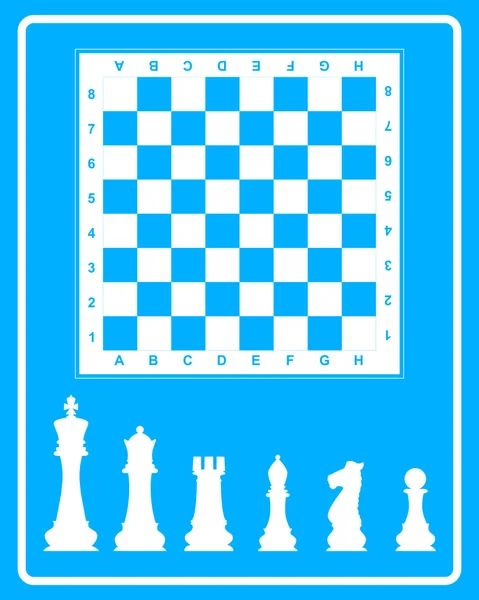Bílá ikona šachu — Stockový vektor