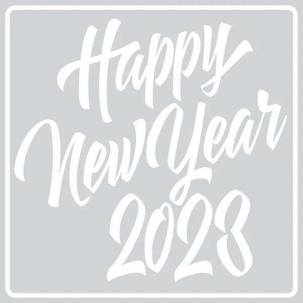 Icono Gris Con Inscripción Feliz Año Nuevo 2023 — Vector de stock
