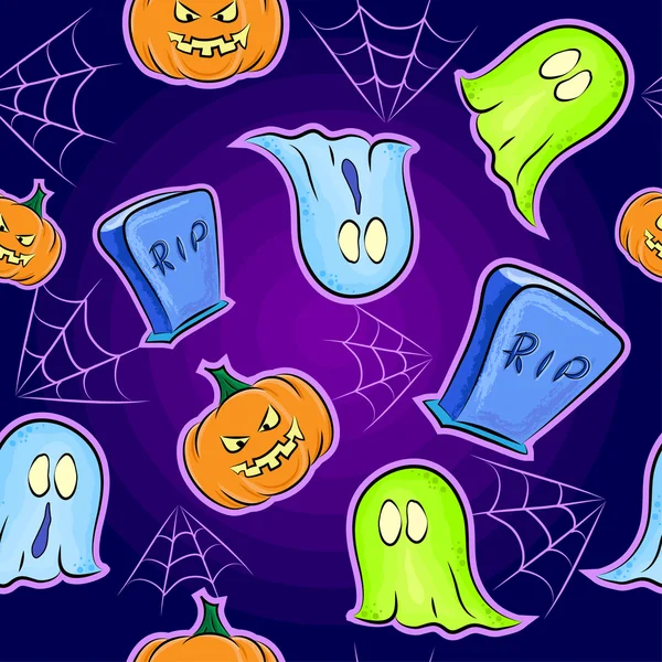 Texture sans couture effrayant sur Halloween — Image vectorielle