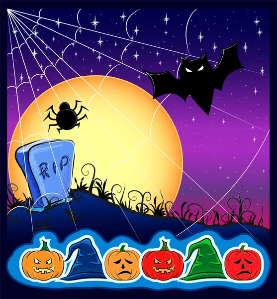 Carte pour Halloween — Image vectorielle