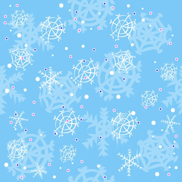 Blue winter pattern — Stock Vector