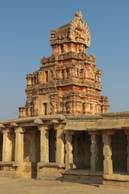 One of the towers of the Krishna temple in Hampi clipart