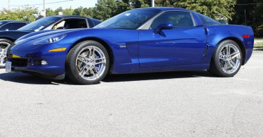 A Blue Corvette ZS1 clipart
