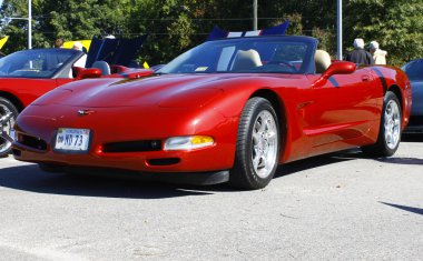 Red Corvette clipart