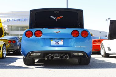 Blue Corvette clipart