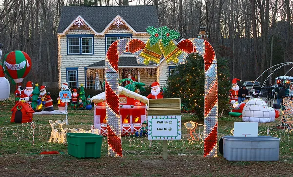 A Home decorated and lighted — Stock Photo, Image