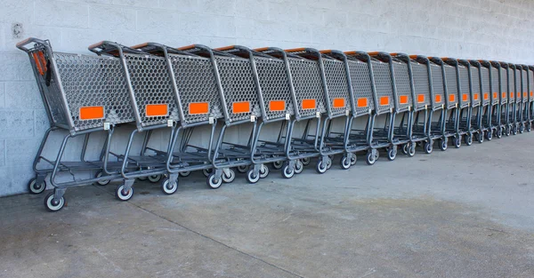 Store shopping carts — Stock Photo, Image