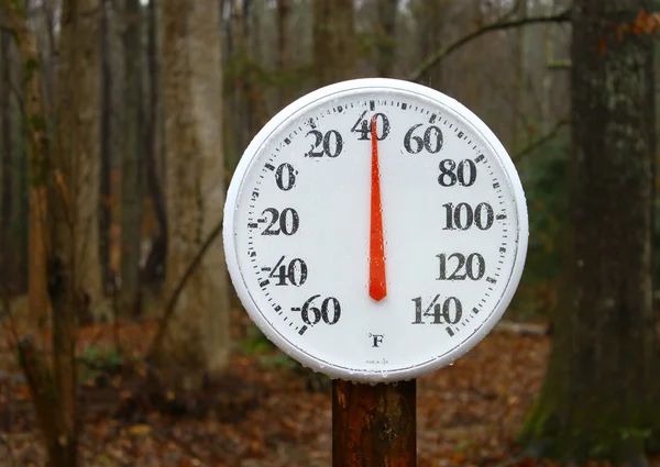 Termometro a molla esterno — Foto Stock