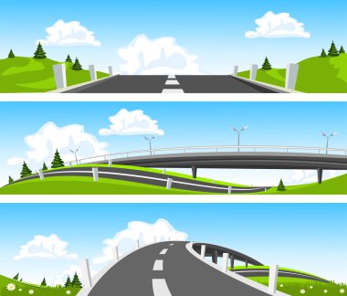 doğa bir yol. vektör