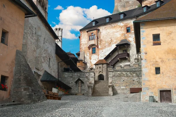 Castillo de Orava patio principal, Europa, Eslovaquia —  Fotos de Stock